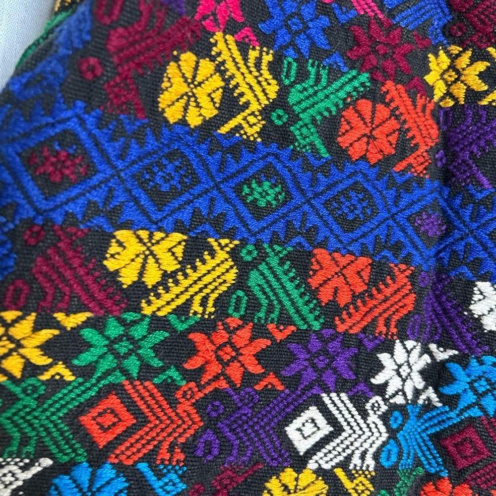 Vintage huipil dress Mexican embroidered size medium - Picture 5 of 13